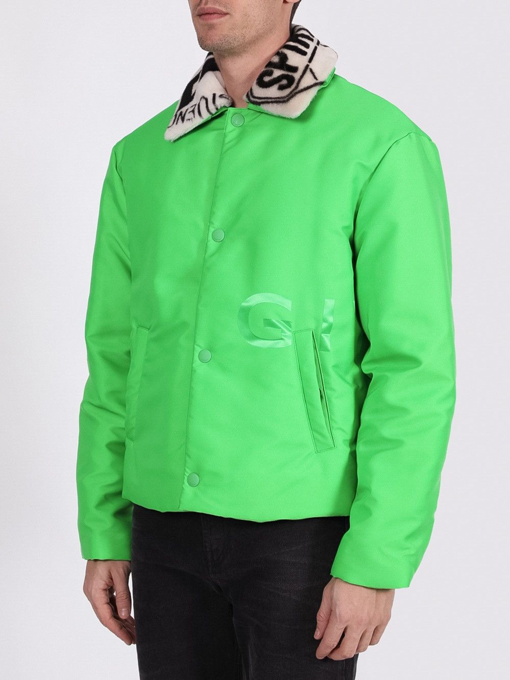 Givenchy Givenchy Neon Green Shearling Jacket Size US M / EU 48-50 / 2 - 2 Thumbnail