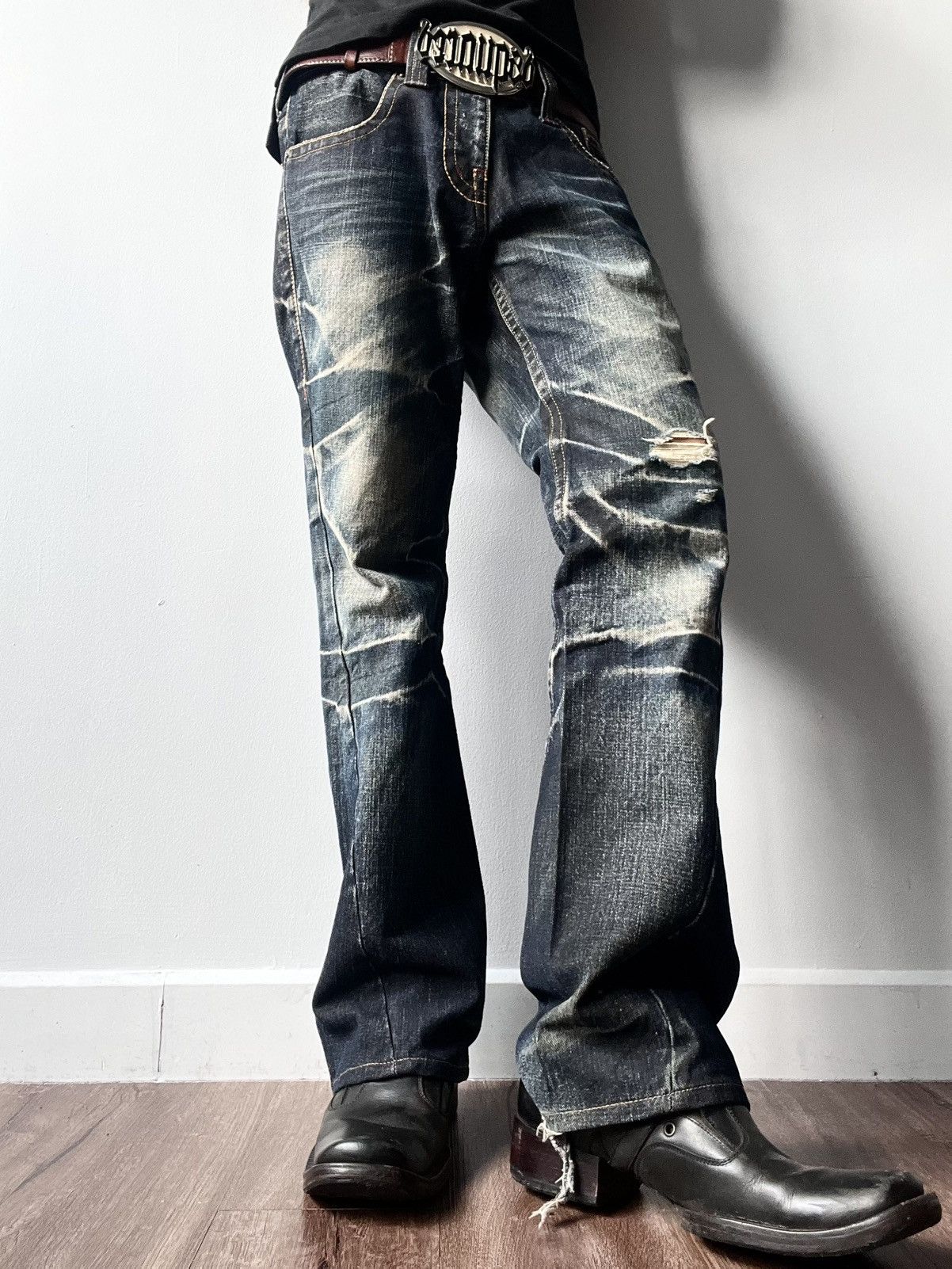 Tornado Mart Tornado Mart Avant-Garde Flared Jeans Size US 30 / EU 46 - 1 Thumbnail