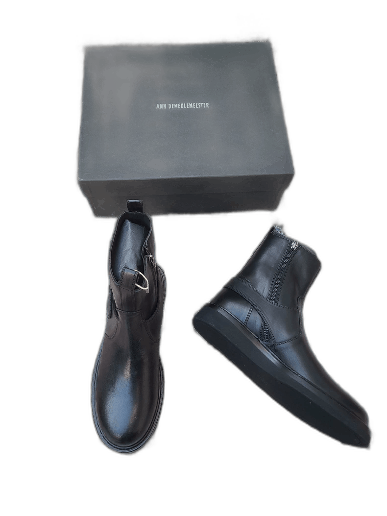 Ann Demeulemeester Ann Demeulemeester Black Leather Boots Size US 9 / IT 39 - 1 Thumbnail