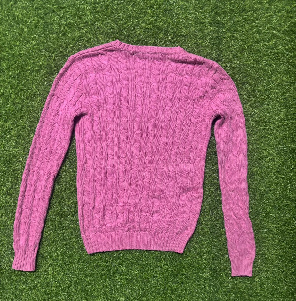 Polo Ralph Lauren Vintage Polo Ralph Lauren V neck cable knit sweater Size S / US 4 / IT 40 - 2 Thumbnail