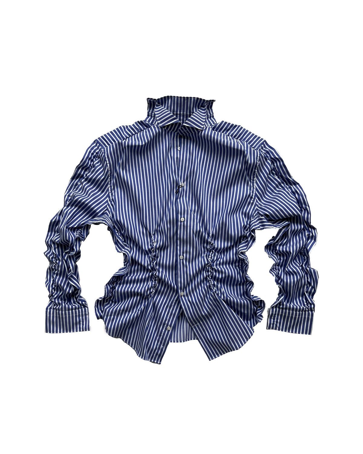 image of Prototypes Outline Shirt In Blue Striped Pattern, Women's (Size Large)