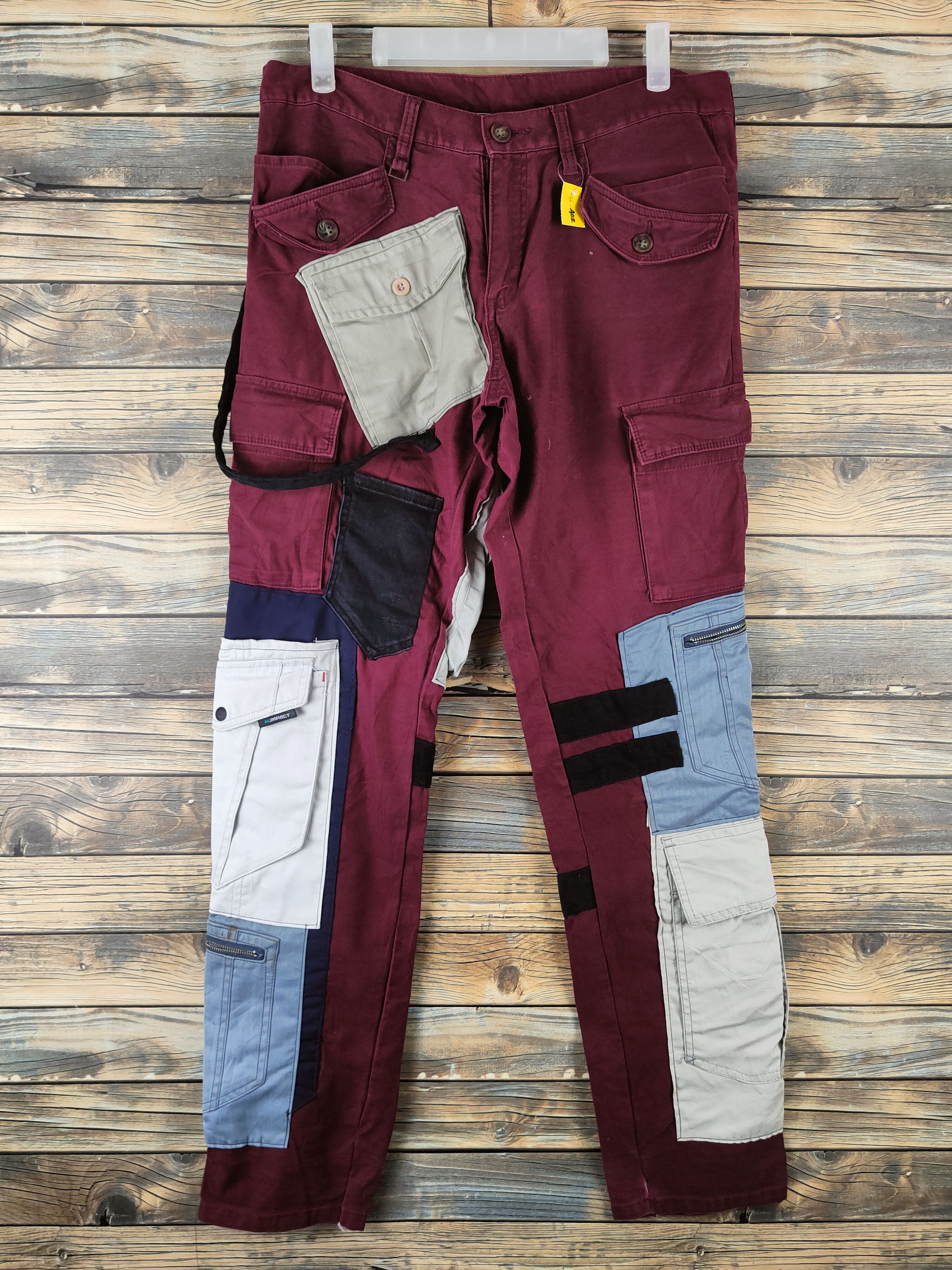 Japanese Brand DL Here's Street Purple Multipocket Cargo Pants #46-402 Size US 32 / EU 48 - 1 Thumbnail