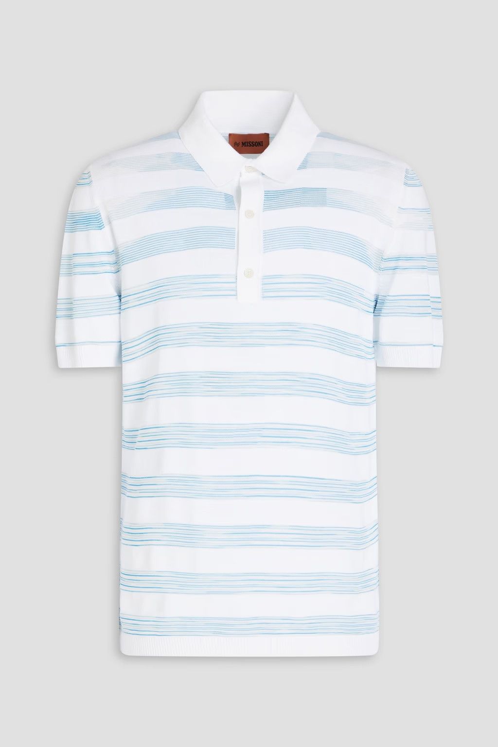 Missoni o1y0225 Polo Shirt in White/Blue Size US S / EU 44-46 / 1 - 1 Thumbnail