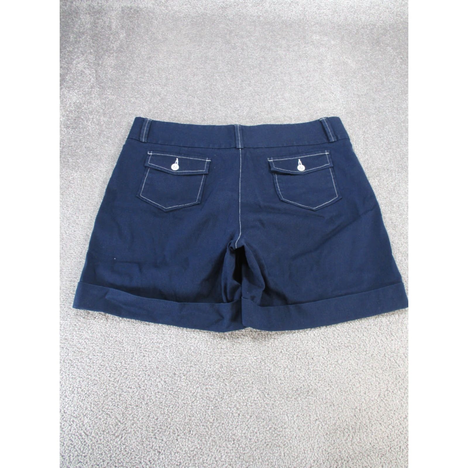 Vintage VINTAGE L.L.Bean Shorts Womens 16 Navy Blue Cotton Cuffed Size 38" / US 16 / IT 52 - 8 Thumbnail
