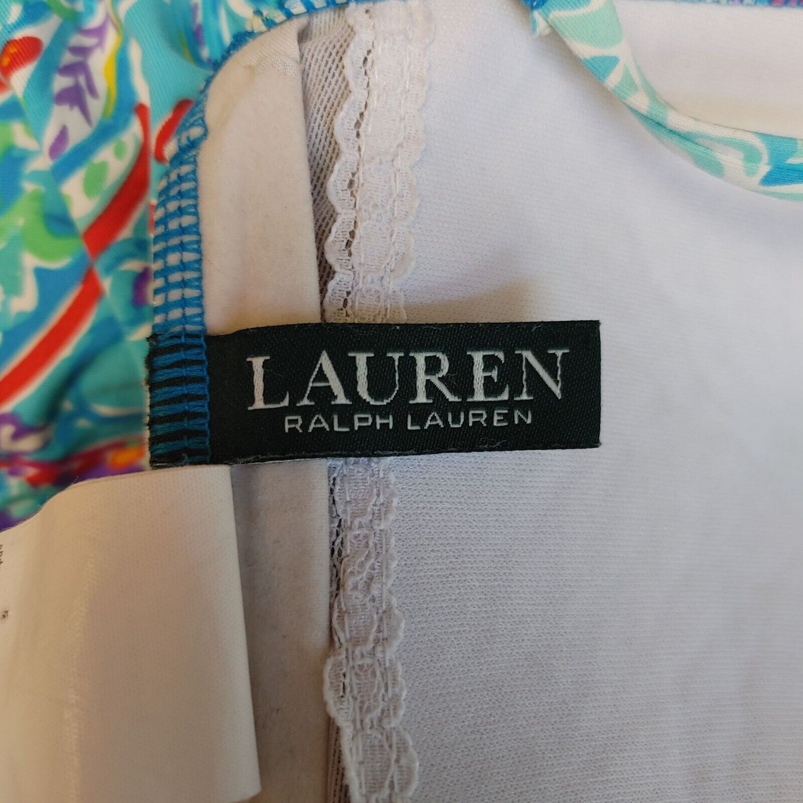 Ralph Lauren Ralph Lauren | Women's Swimwear Floral Blue Bikini Top 10 Size L / US 10 / IT 46 - 3 Thumbnail