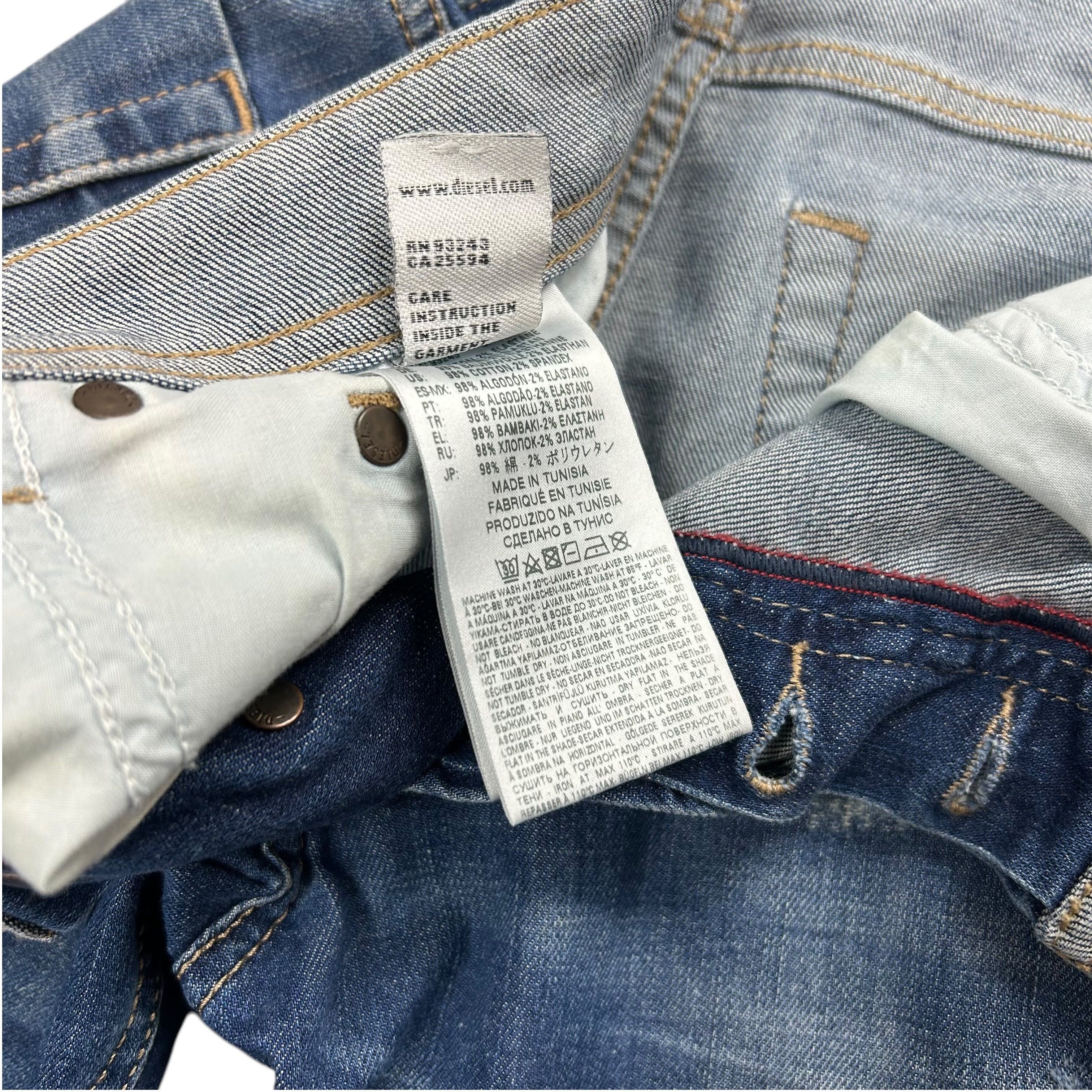 Diesel Diesel Tepphar Slim Carrot Blue Denim Jeans Stretch W29L32 Size US 29 - 8 Thumbnail