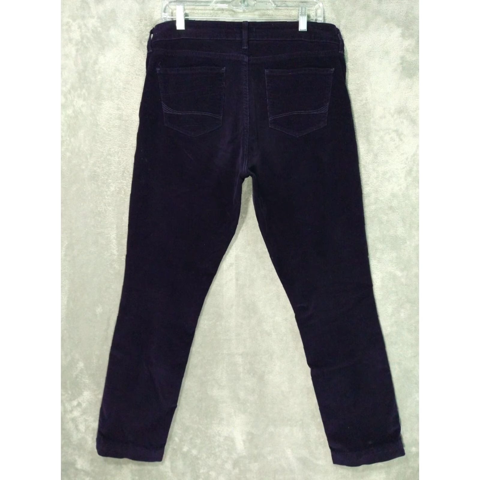 NYDJ NYDJ Women's 10 Purple Corduroy Skinny Jeans Mid Rise Stretch Size 32" / US 10 / IT 46 - 2 Thumbnail