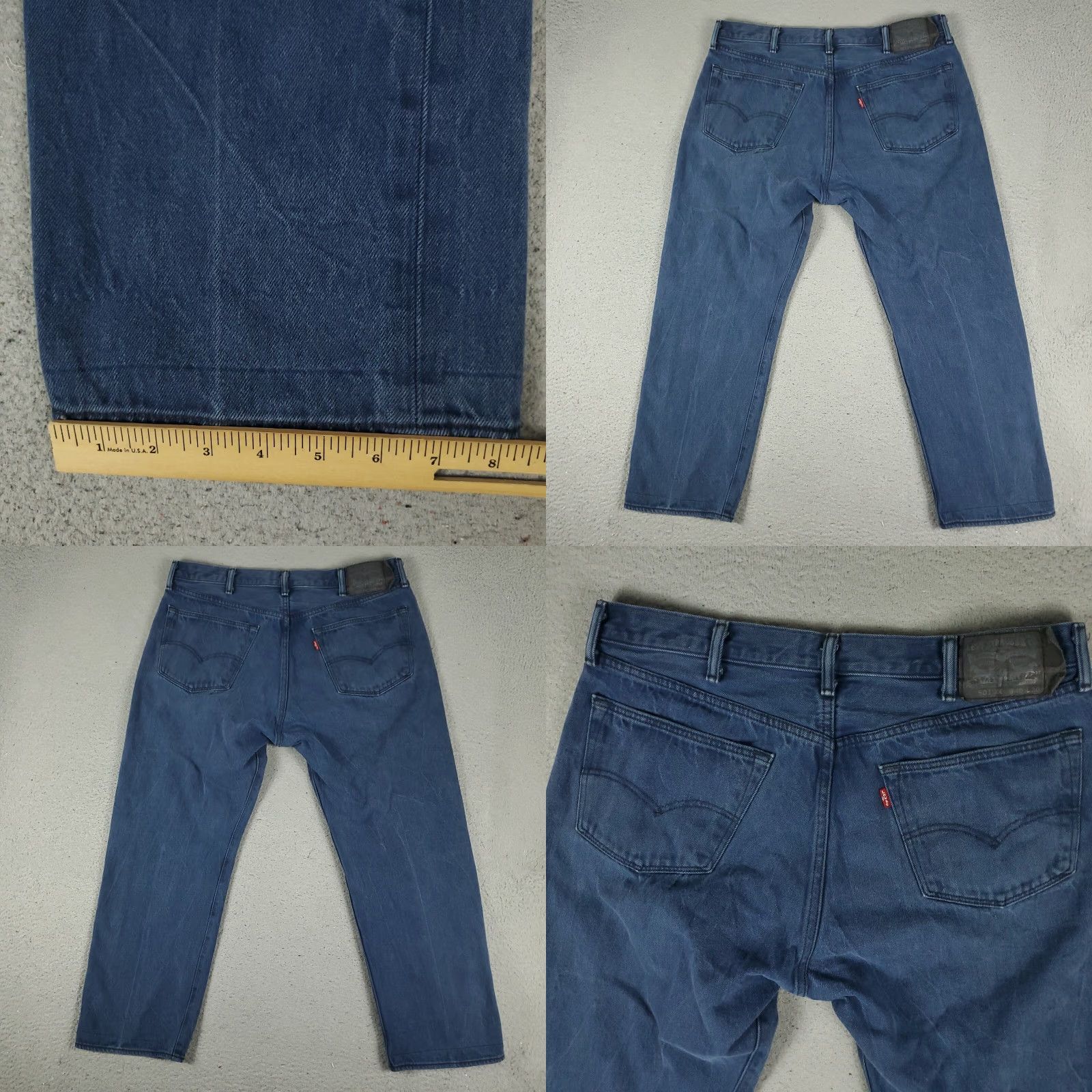 Levi's VINTAGE Levi's 501 Jeans Mens Size 36x28 Cotton Denim Straight Leg Button Fly Classic Blue Size US 36 / EU 52 - 8 Thumbnail