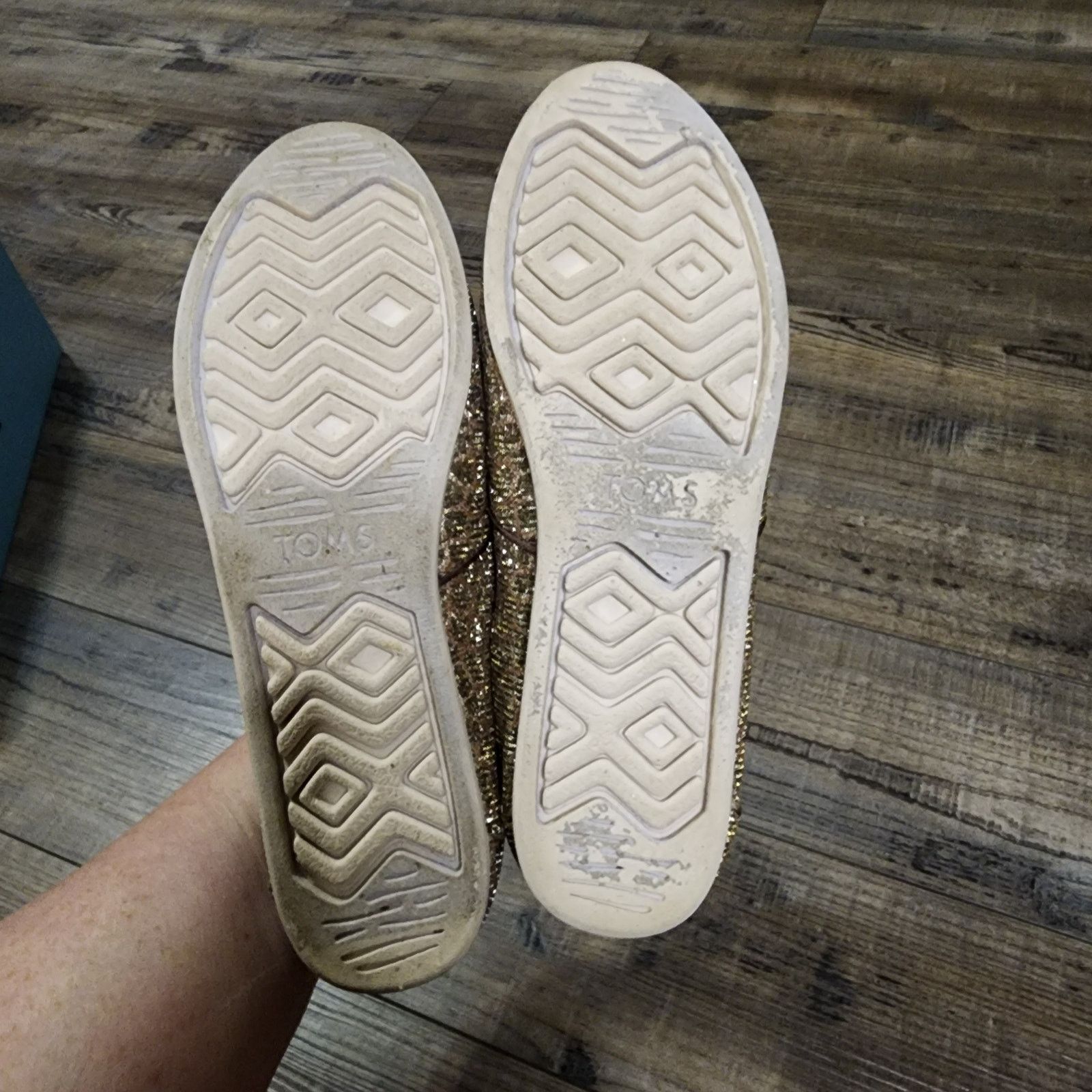 Toms New TOMS Alpargata Bronze Animal Print Glitter Sz 7 NIB shlf Size US 7 / IT 37 - 3 Thumbnail