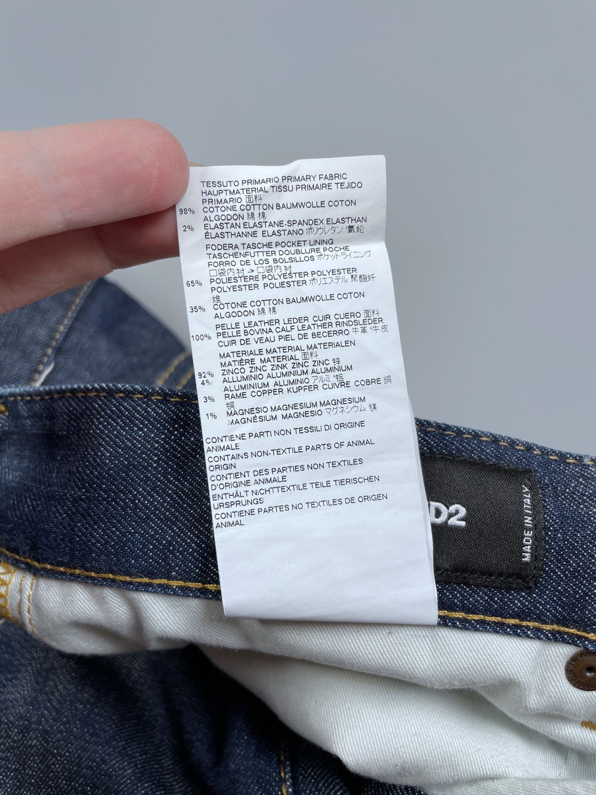 Dsquared2 DSQUARED2 Raw Indigo Denim Slim Jean Pants Size 48 Italy Size US 34 / EU 50 - 10 Thumbnail
