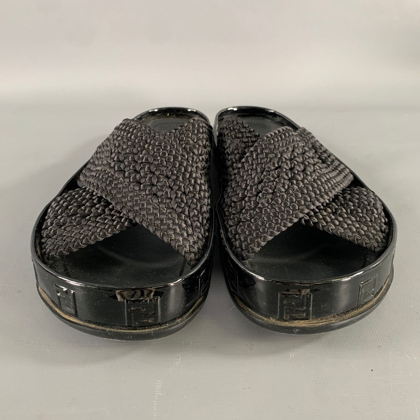 Hermes HERMES Size 11 Black Leather Slide Sandals Size US 11 / EU 44 - 4 Thumbnail