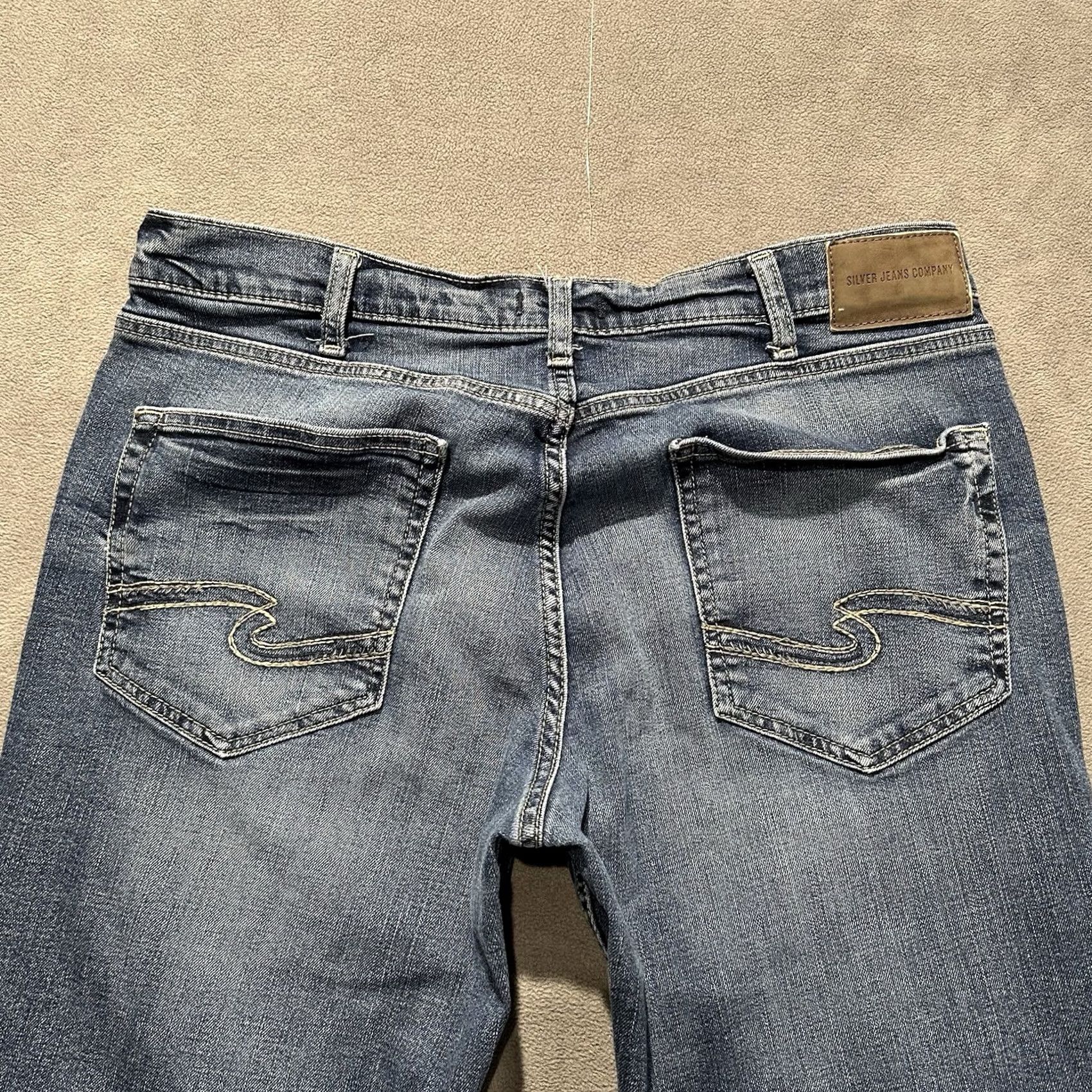Silver Jeans Co. Silver Jeans Mens Relaxed Fit Bootcut Leg Jeans 36x32 Blue ZAC Size US 36 / EU 52 - 4 Thumbnail
