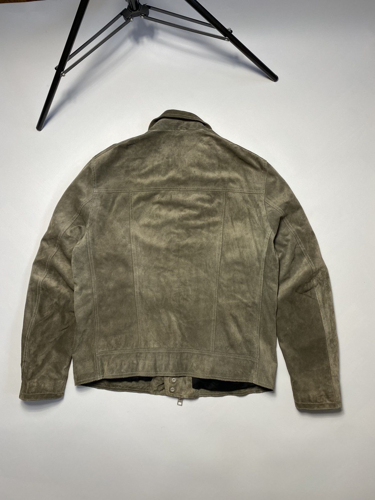 Allsaints Allsaints Crawley Calf Suede Biker Leather Jacket Size US XL / EU 56 / 4 - 14 Thumbnail