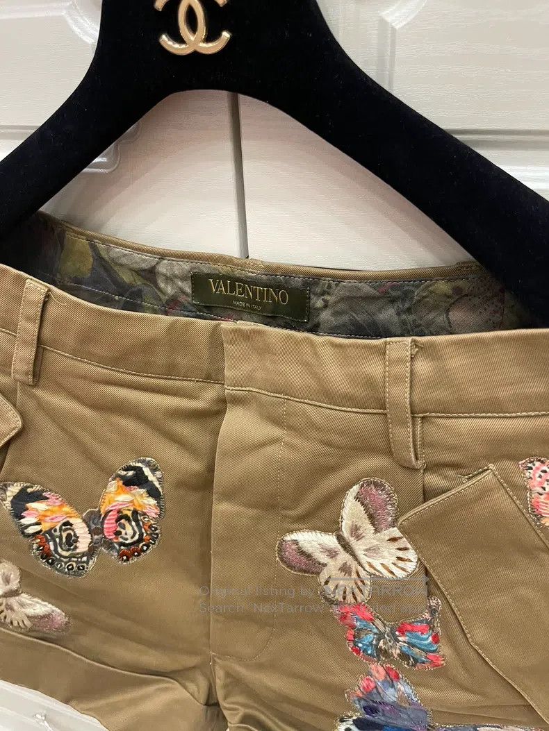 Valentino Valentino Butterfly embroidered shorts Size 41" - 3 Thumbnail
