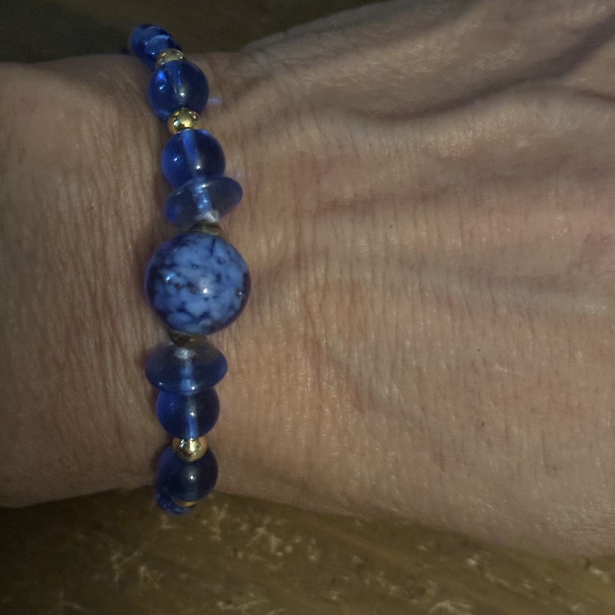 Other Blue Venetian glass bead bracelet Size ONE SIZE - 3 Thumbnail