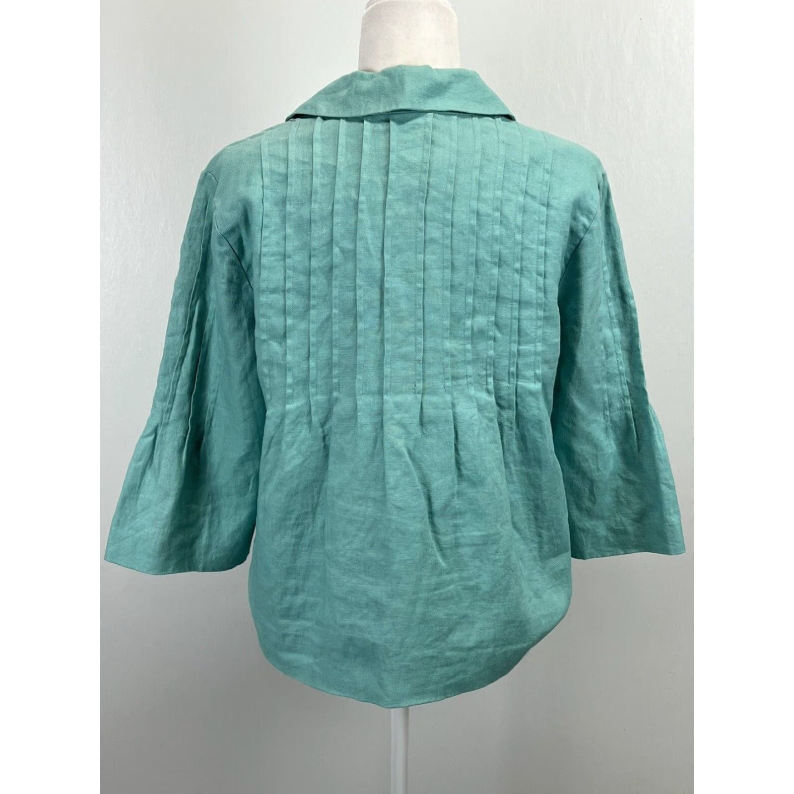 Orvis Orvis Linen Jacket Womens Medium Green Blue Beach Classic Size S / US 4 / IT 40 - 3 Thumbnail