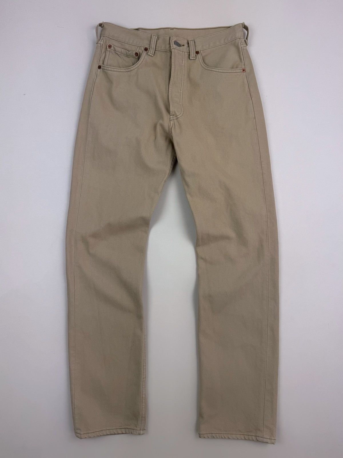 Levi's 1990’s Vintage Levi’s 501 Beige Jeans Made in USA Size US 31 - 1 Thumbnail
