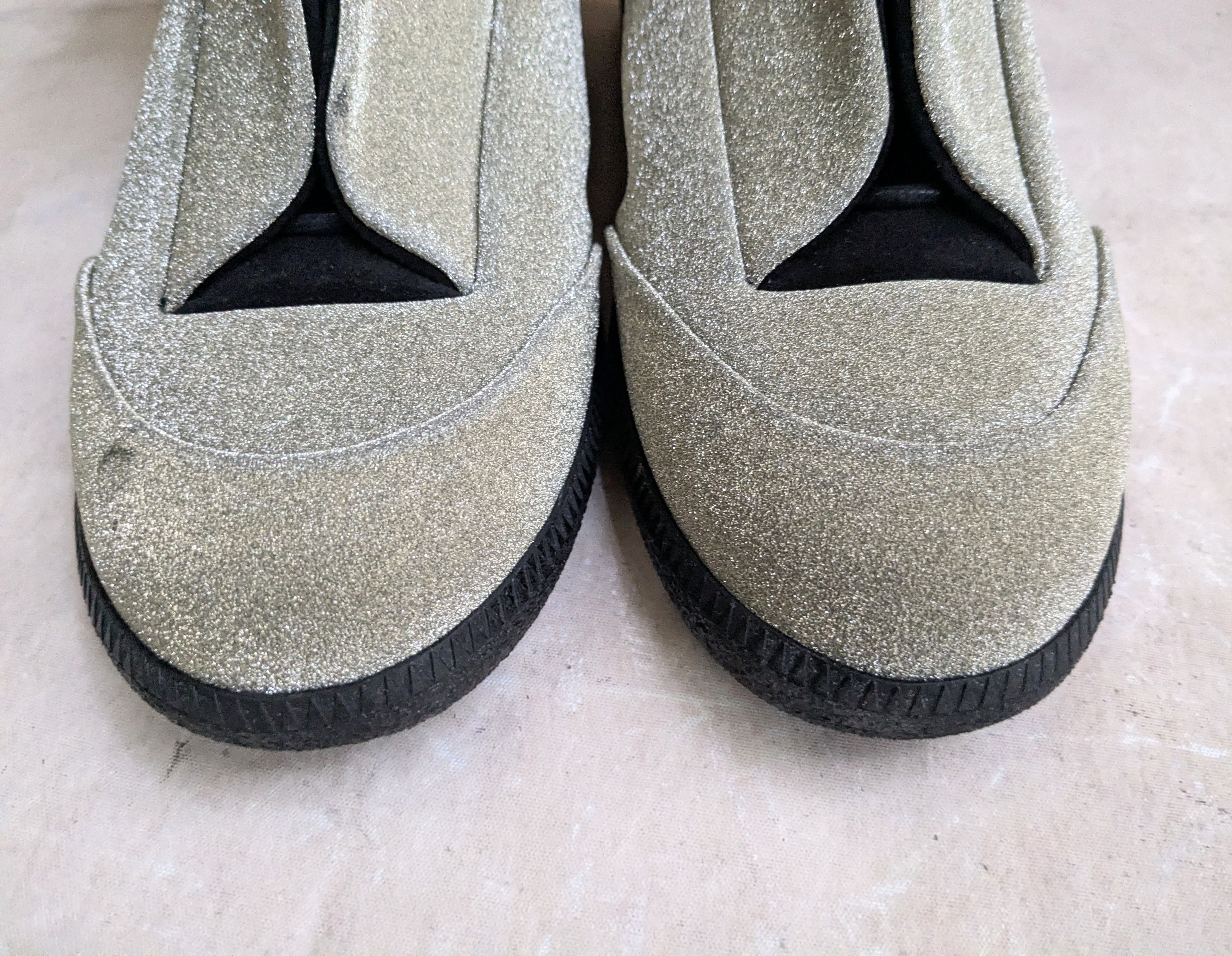 Maison Margiela Margiela Future Glitter Silver Black High Tops 10.5 43.5 Size US 10.5 / EU 43-44 - 4 Thumbnail