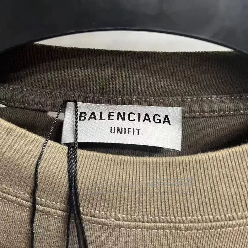Balenciaga Balenciaga Gray Solid Color Logo Printed Short Sleeve T-Sh Size US XS / EU 42 / 0 - 3 Thumbnail