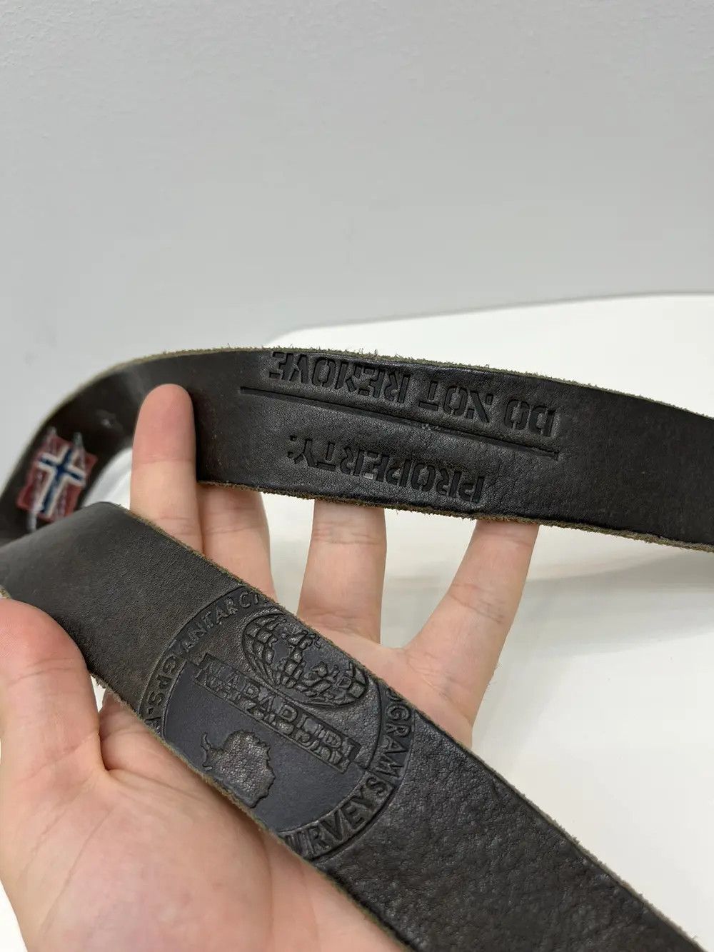 Napapijri Napapijri Norway Flag Leather Belt Size 36 - 3 Thumbnail