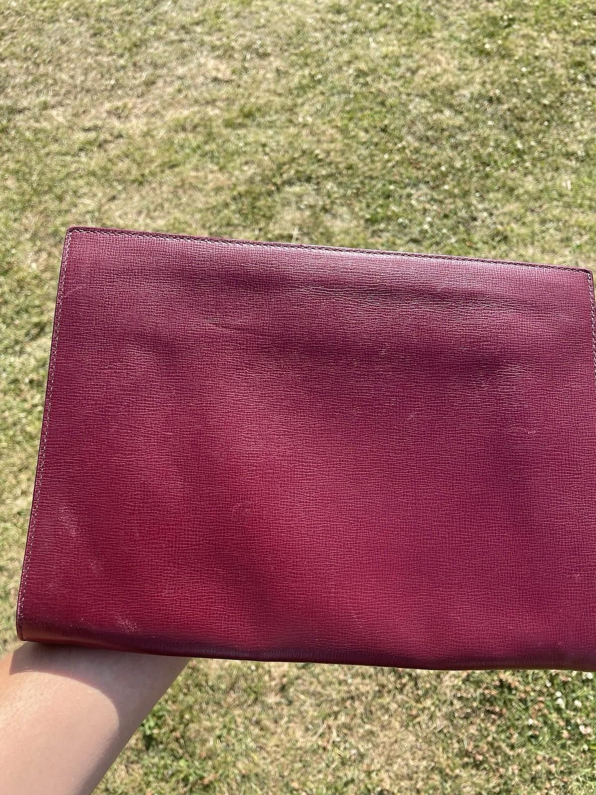 Bottega Veneta Vintage Bottega Veneta Burgundy Leather Clutch Bag Size ONE SIZE - 4 Thumbnail