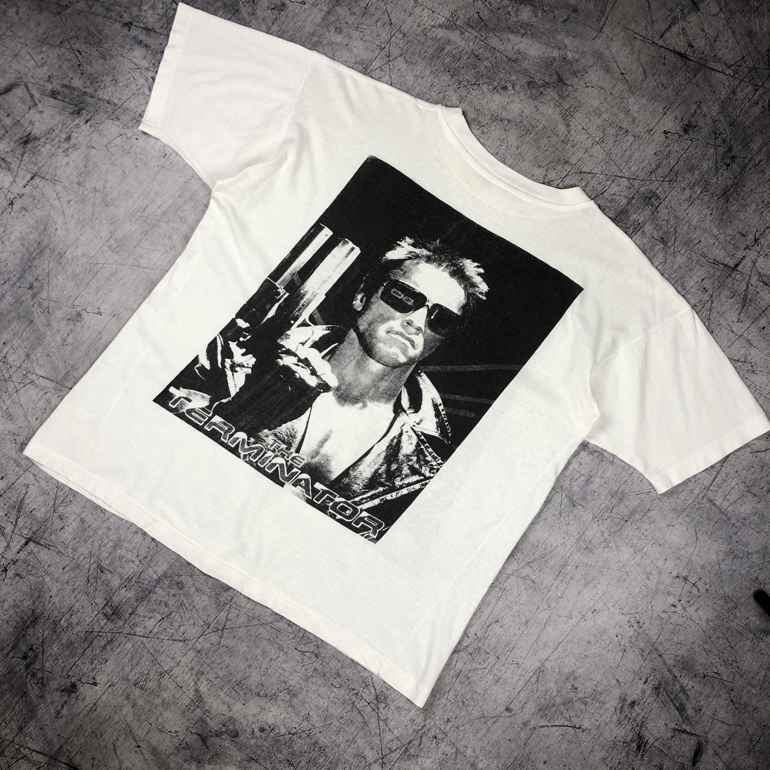 Vintage The Terminator Movie Film Schwarzenegger Rare Vintage Tee Size US L / EU 52-54 / 3 - 9 Thumbnail
