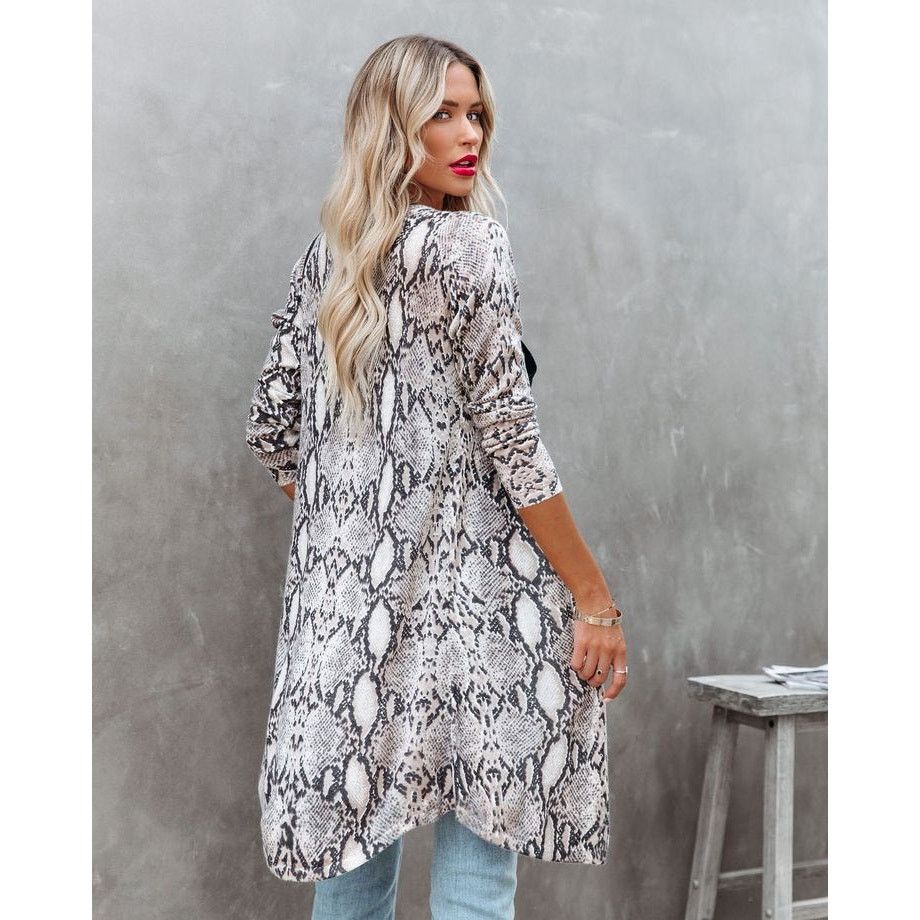 Other VICI Snakeskin Knit Wool Lightweight Cardigan Small Size S / US 4 / IT 40 - 1 Thumbnail