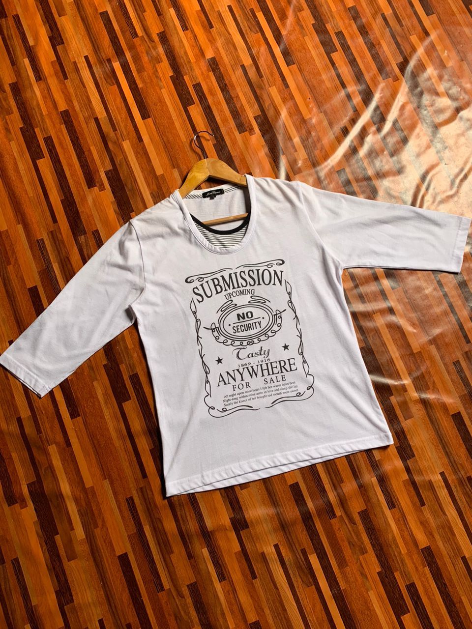 Japanese Brand Mind Games Poem Double Layer Gothic Punk Style Size US L / EU 52-54 / 3 - 1 Thumbnail