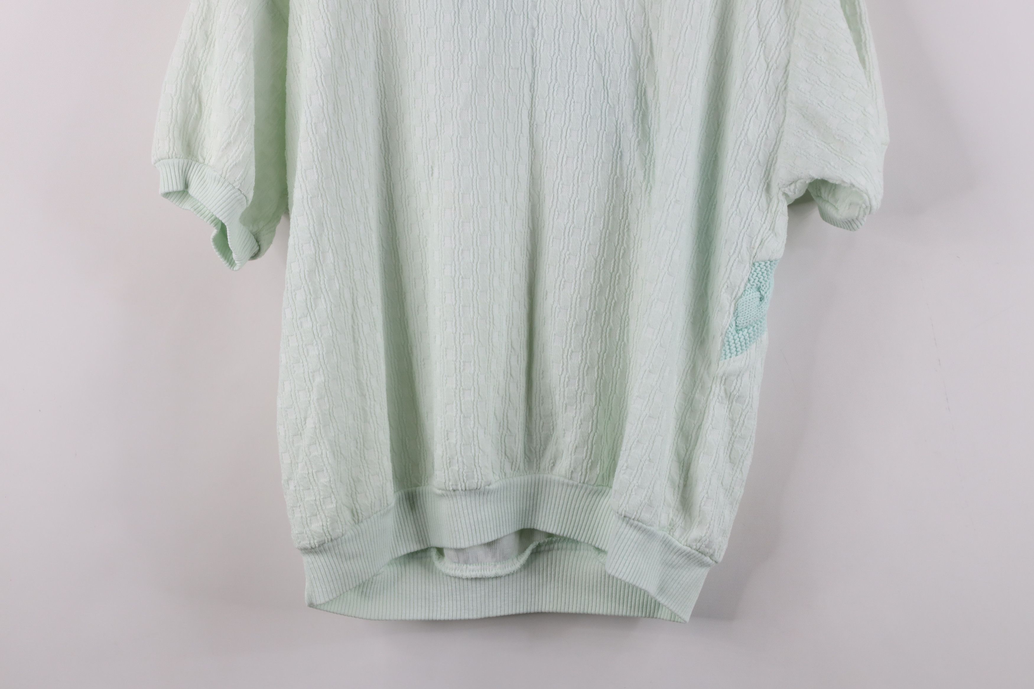 Vintage Vintage 90s Streetwear Knit Short Sleeve Sweatshirt USA Size S / US 4 / IT 40 - 14 Thumbnail