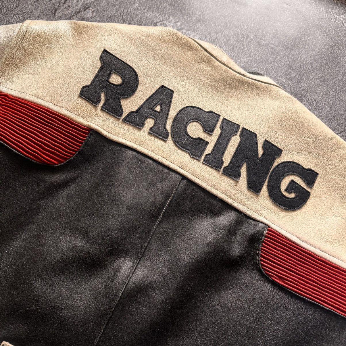 Genuine Leather 🔥 Vintage SUZUKI racing leather motorcycle jacket Size US L / EU 52-54 / 3 - 13 Thumbnail