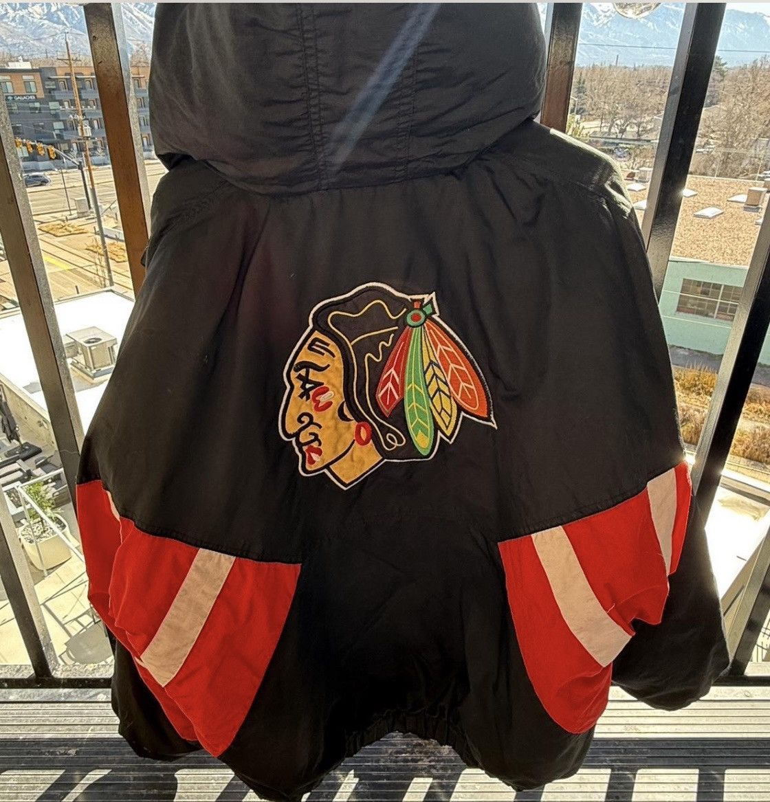 Starter Vintage 90s Blackhawks 1/4 Zip Center Ice Starter Jacket Size US XL / EU 56 / 4 - 4 Thumbnail