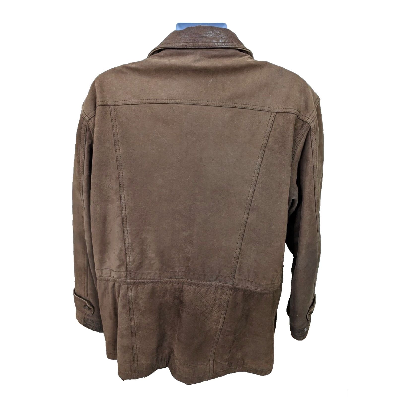 Vintage VINTAGE Brown Suede Leather Bomber Jacket Mens M 90s Relaxed Coat Coat Size US M / EU 48-50 / 2 - 2 Thumbnail