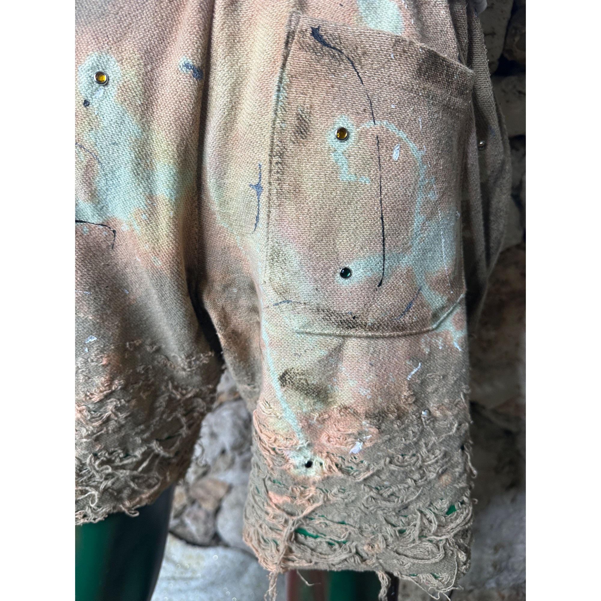 Handmade × John Elliott DRO Lab Custom 1/1 ART x John Elliott Reverse Burn Out Dist Size US 30 / EU 46 - 18 Thumbnail
