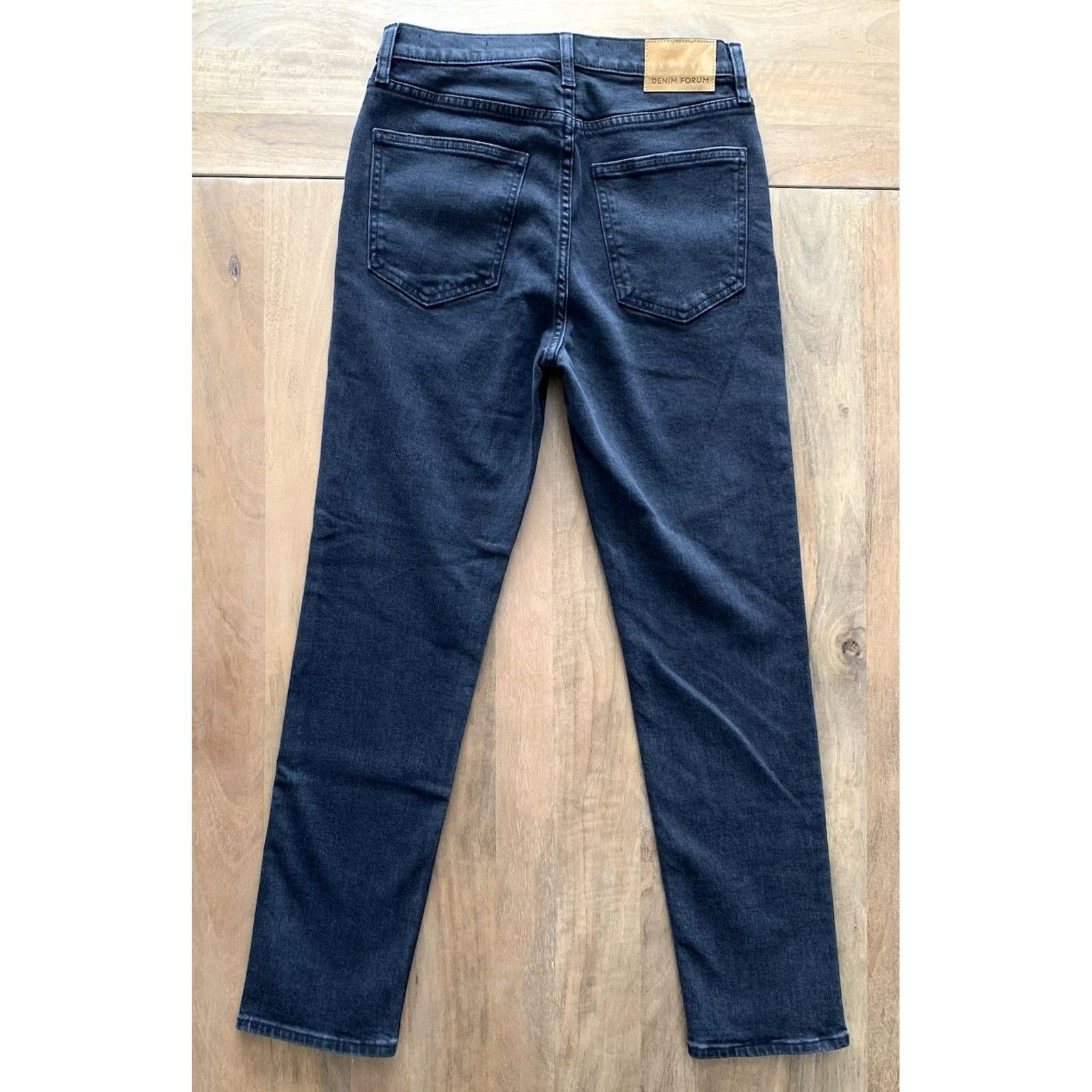Vintage Denim Forum Womens The Yoko Black Slim Hi-Rise Jeans 28x27 90s Grunge Punk Rock Logo Size 27" / US 4 / IT 40 - 2 Thumbnail