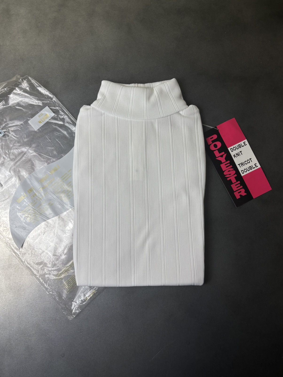 Vintage Deadstock 1970s Vintage Turtleneck Tank Top Shortsleeve Shir Size M / US 6-8 / IT 42-44 - 4 Thumbnail