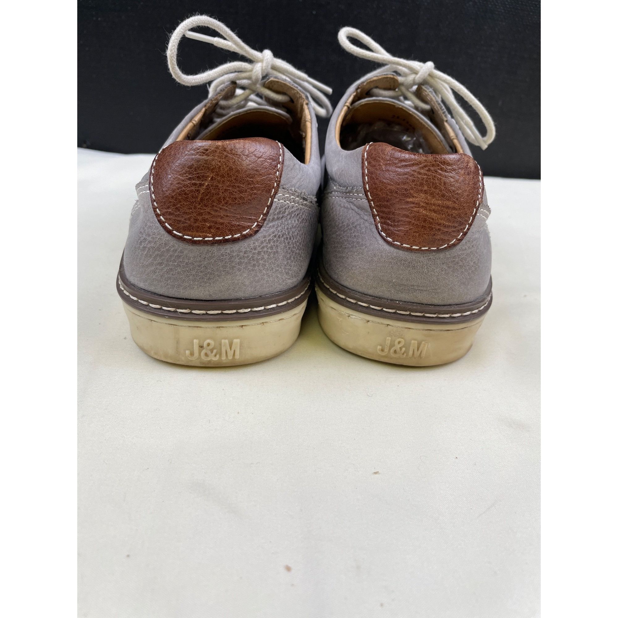 Johnston & Murphy Johnston & Murphy Men's Gray Leather Casual Shoes/Oxfords Si Size US 9.5 / EU 42-43 - 6 Thumbnail
