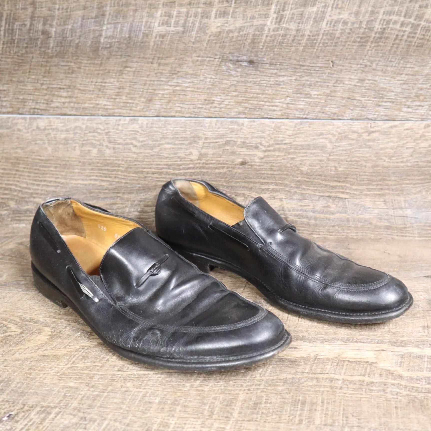 Giorgio Armani Giorgio Armani Black Label Slip-On Leather Loafers Men US 8.5 Black Dress Shoes Size US 8 / EU 41 - 2 Thumbnail