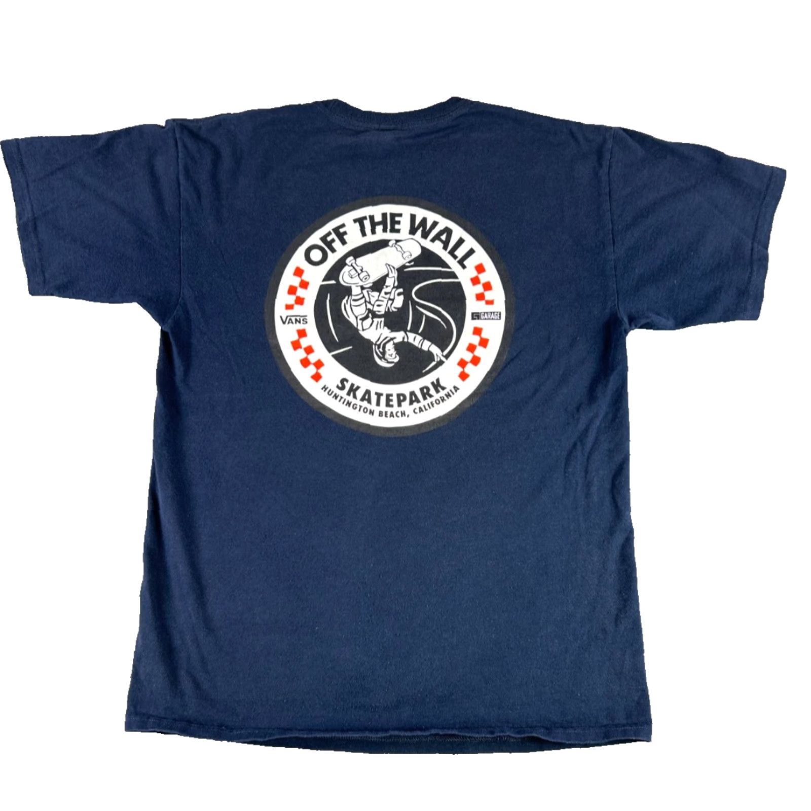 Vans Vans Off The Wall Skatepark T-Shirt Mens M Huntington Beach Graphic Tee Blue Size US M / EU 48-50 / 2 - 2 Thumbnail