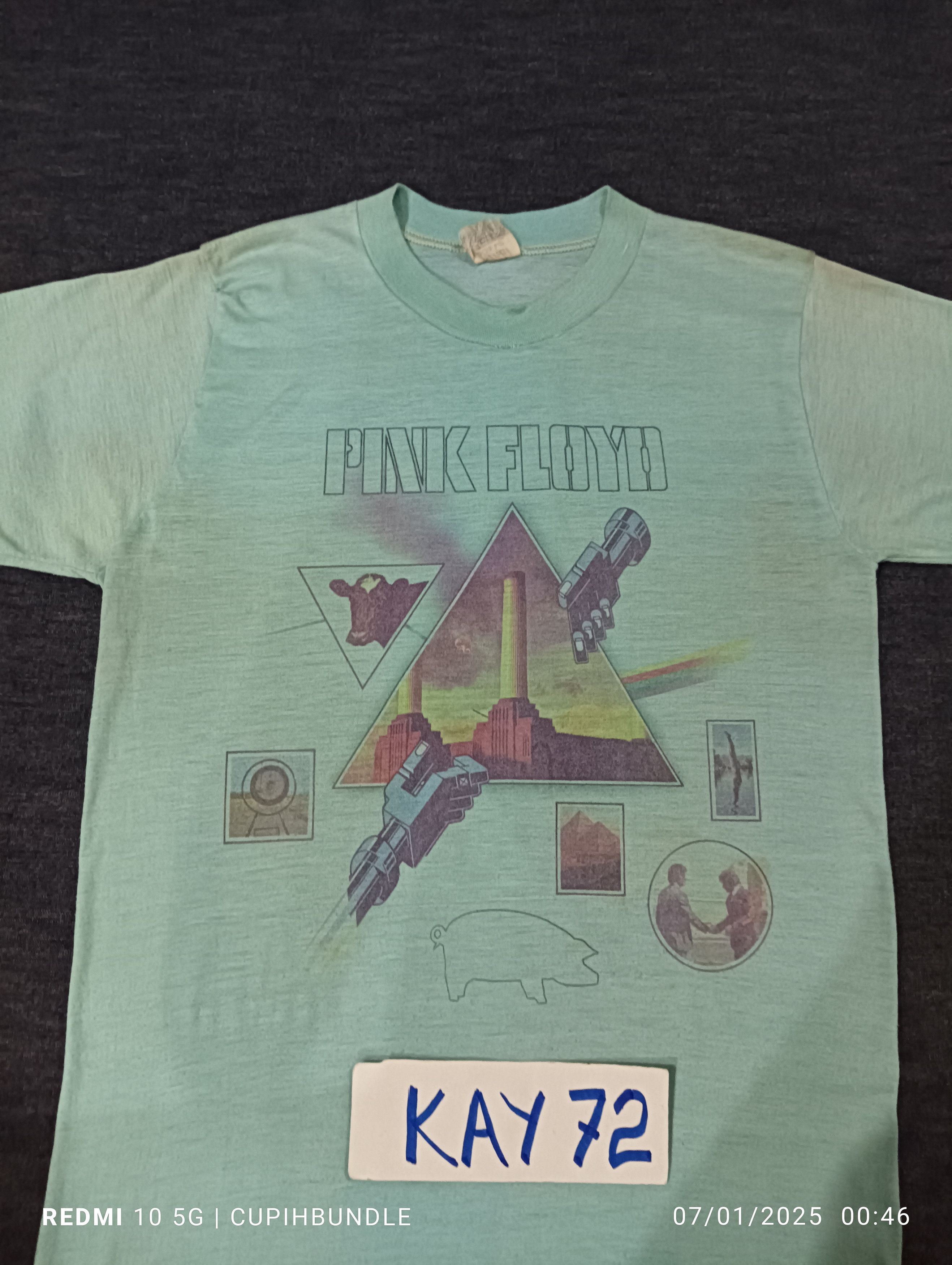 Band Tees × Vintage VINTAGE PINK FLOYD ANIMAL TOUR 1977 TSHIRT Size US M / EU 48-50 / 2 - 2 Thumbnail