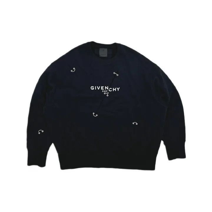 Givenchy Givenchy Givenchy Black Logo Print Long Sleeve Sweatshirt Size US M / EU 48-50 / 2 - 2 Thumbnail