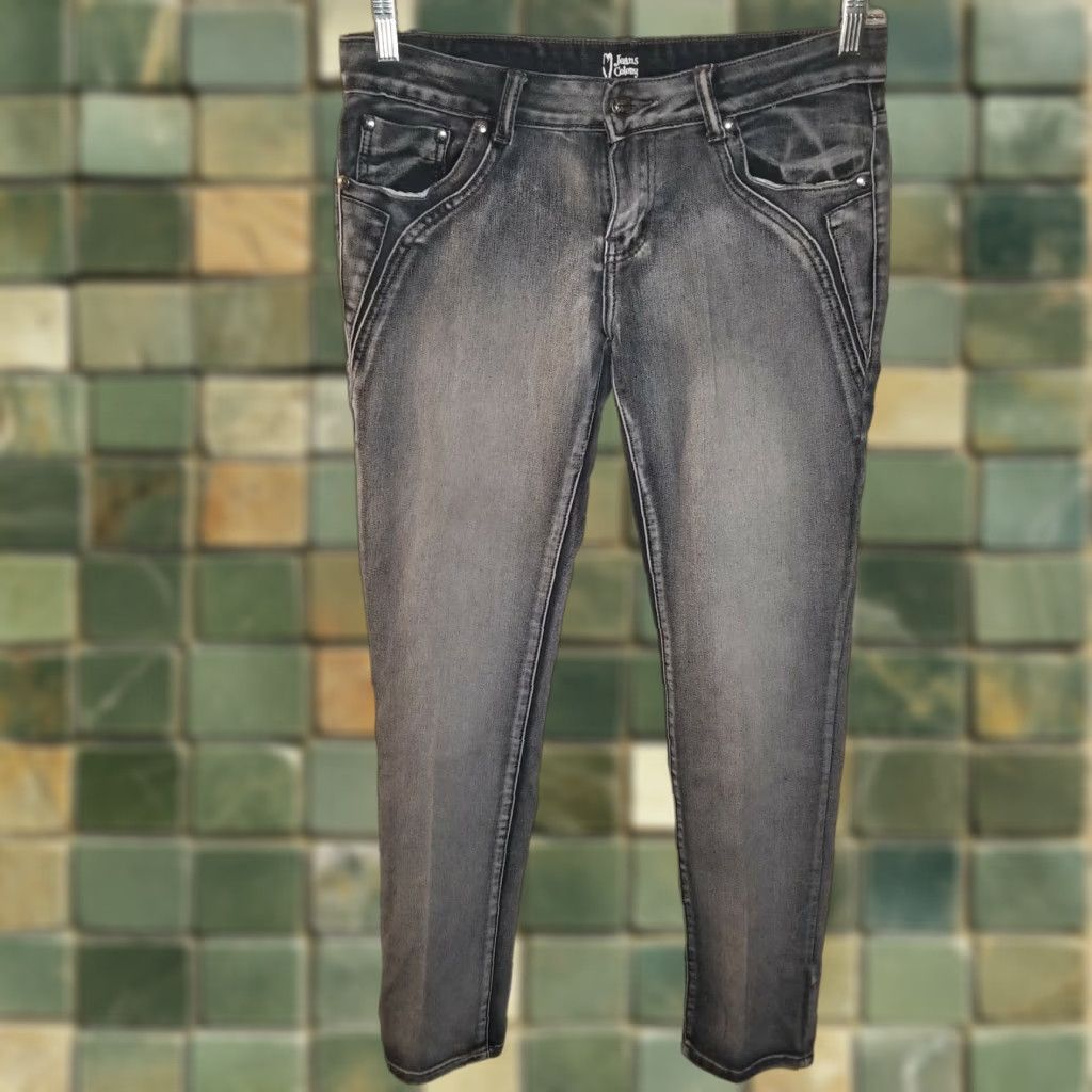 Vintage Jean Colony Womens Jeans Gray Jeggings Size 11 Size 32" / US 10 / IT 46 - 1 Thumbnail