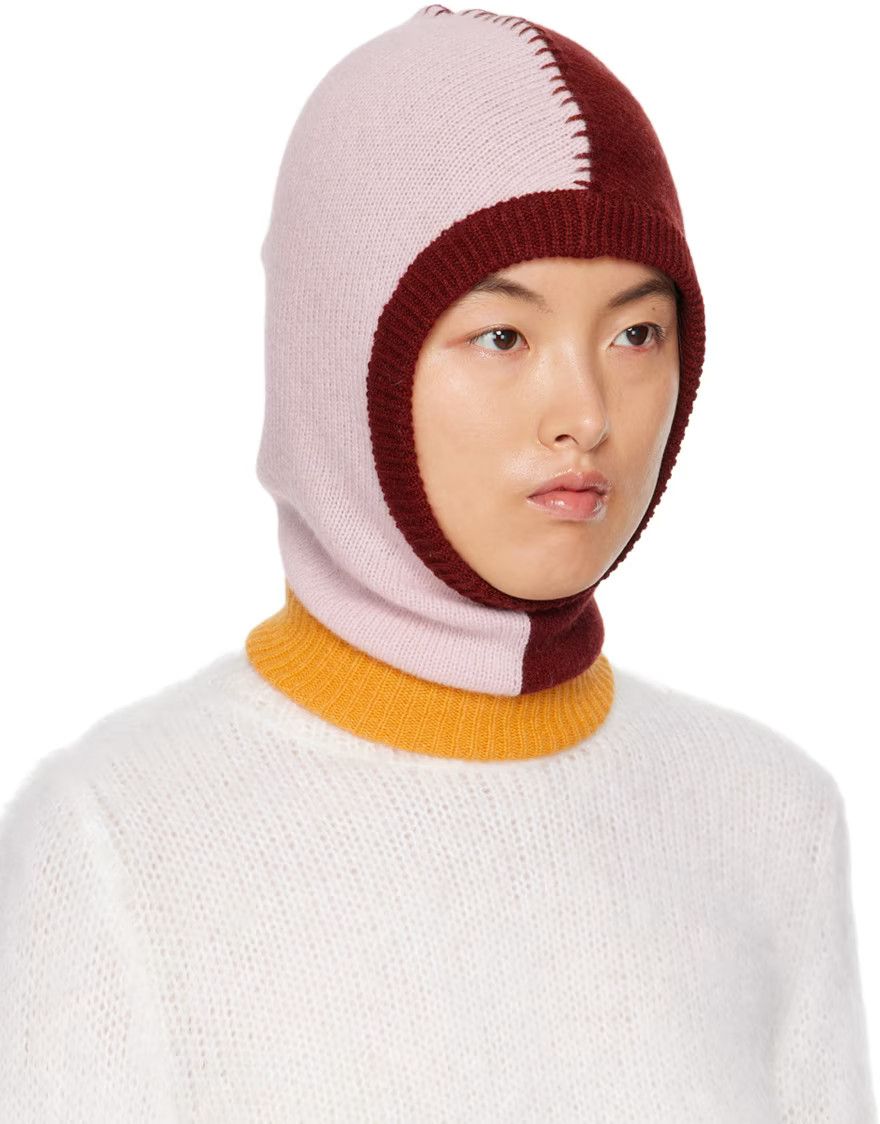 Marni o1w1db10125 Size:OS/Colorblock Balaclava in Pink/Red Size ONE SIZE - 2 Thumbnail