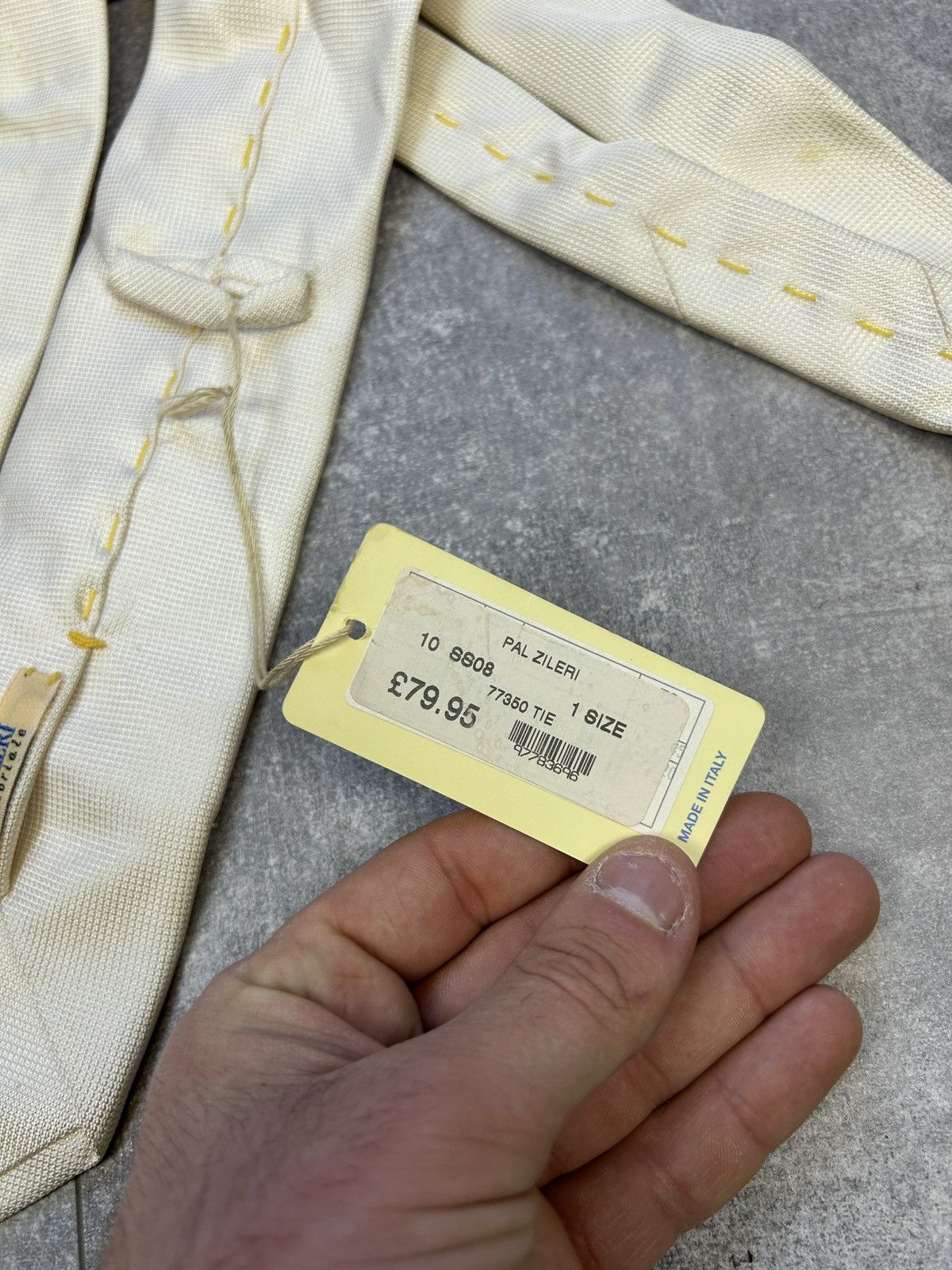 Pal Zileri × Vintage Mens Vintage Pal Zilleri tie luxury beige Size ONE SIZE - 5 Thumbnail