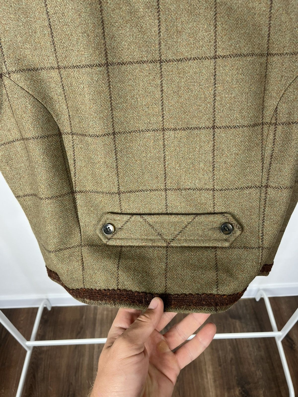 Other Oliver Brown England Wool Tweed Checked Vest Size 16 Size L / US 10 / IT 46 - 11 Thumbnail