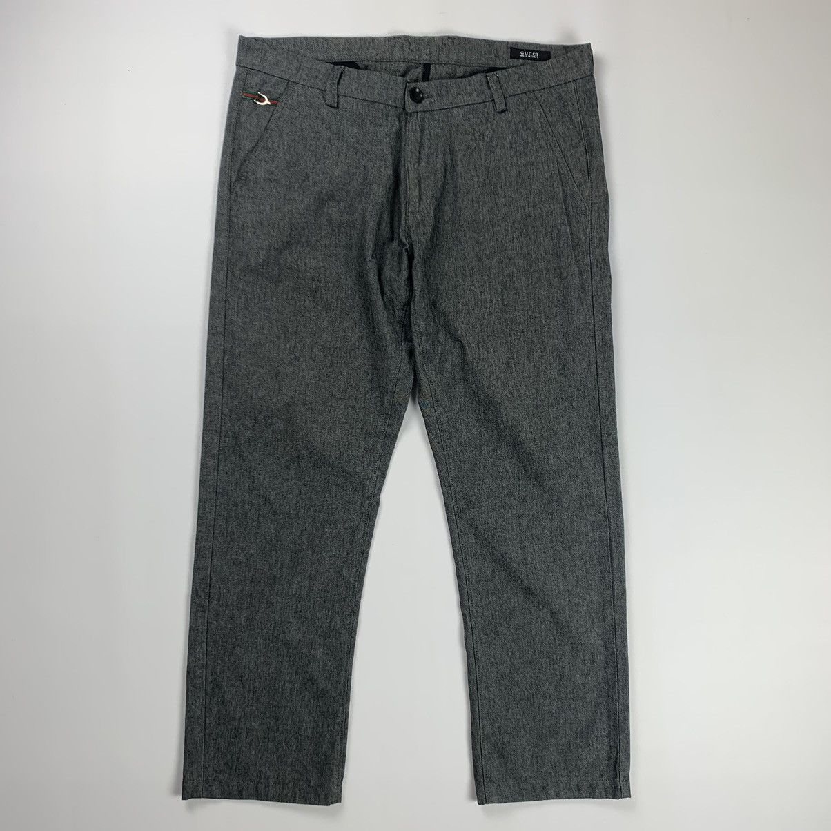 image of Gucci x Vintage Cropped Chino Pants in Grey, Men's (Size 34)