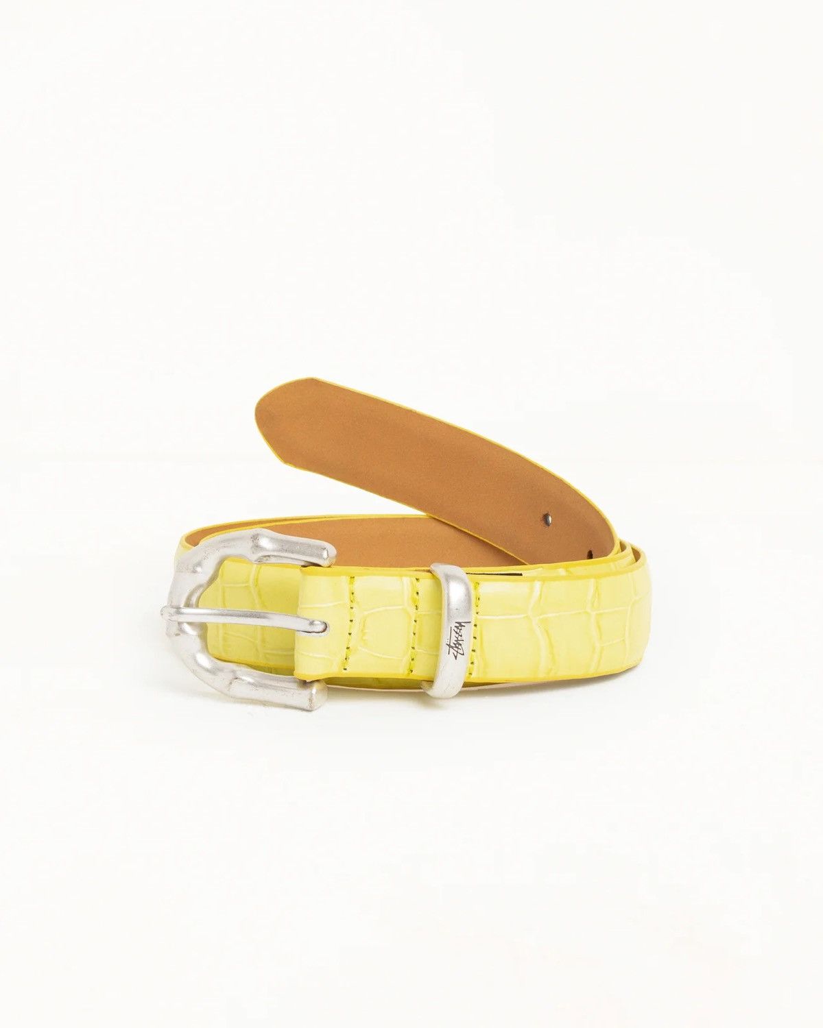 Stussy Stussy BAMBOO BUCKLE BELT Citron Croc (S/M) | Grailed