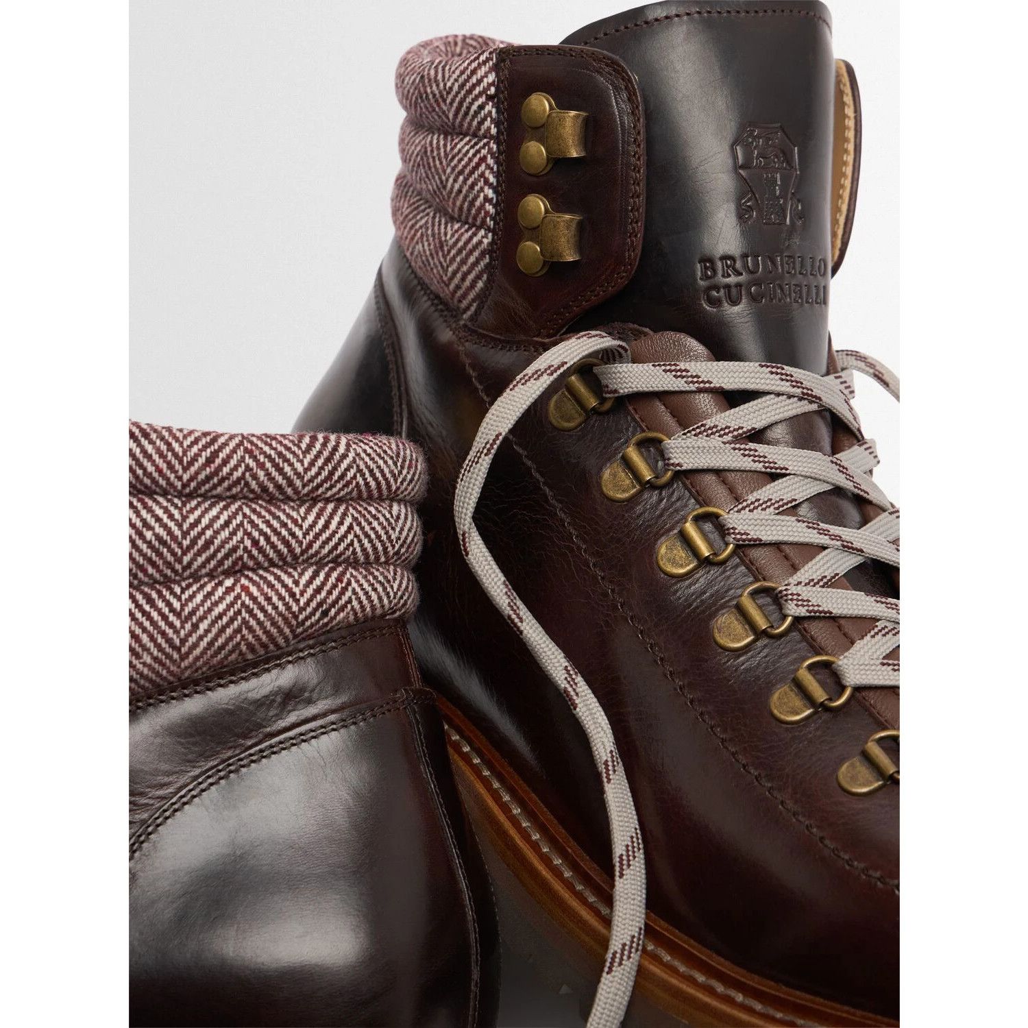 Brunello Cucinelli BRUNELLO CUCINELLI Brown Leather Ankle Boots New & Authentic Size US 13 / EU 46 - 3 Thumbnail