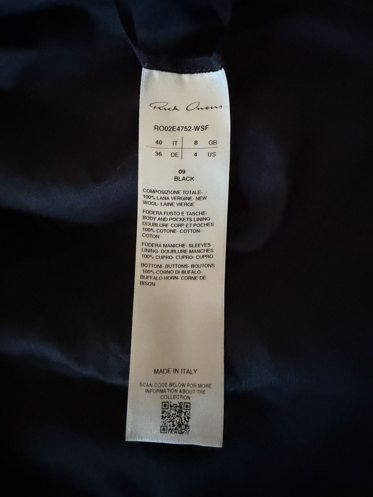 Rick Owens Rick Owens FW25 Draculimo Jacket Size S / US 4 / IT 40 - 7 Thumbnail