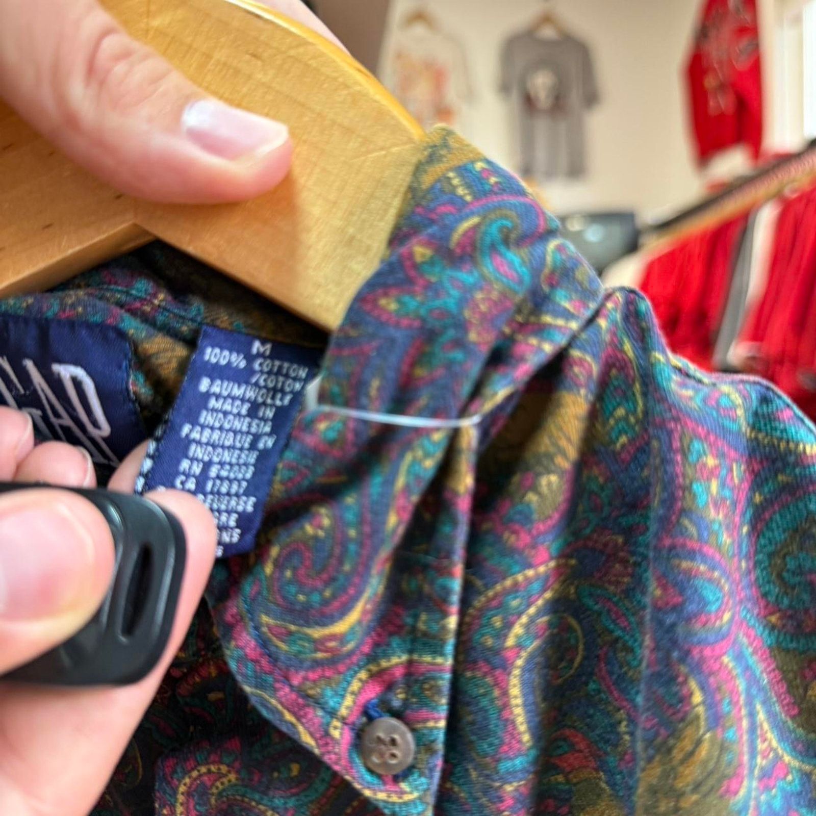 Gap × Vintage Vintage 90s Gap Pheasant Animal All Over Print Shirt Size US M / EU 48-50 / 2 - 7 Thumbnail