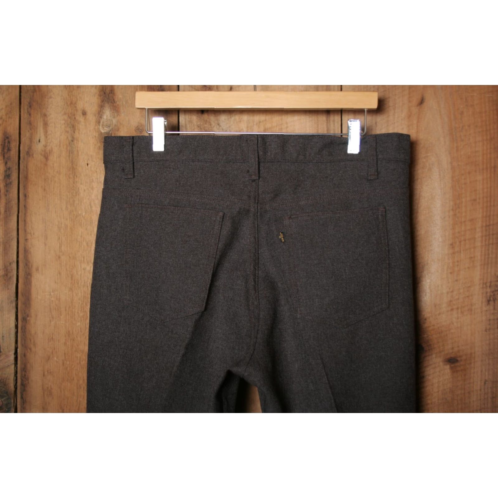 Levi's VINTAGE Levi's 517 Pants Sz. 36x30 Brown Dacron Polyester Bootcut Re-Hemmed Mens Size US 36 / EU 52 - 4 Thumbnail